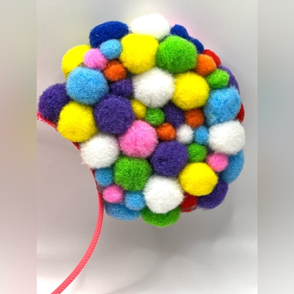 Handmade Multicolored Mickey Mouse Ears on Pink Headband - Picture 3 of 9